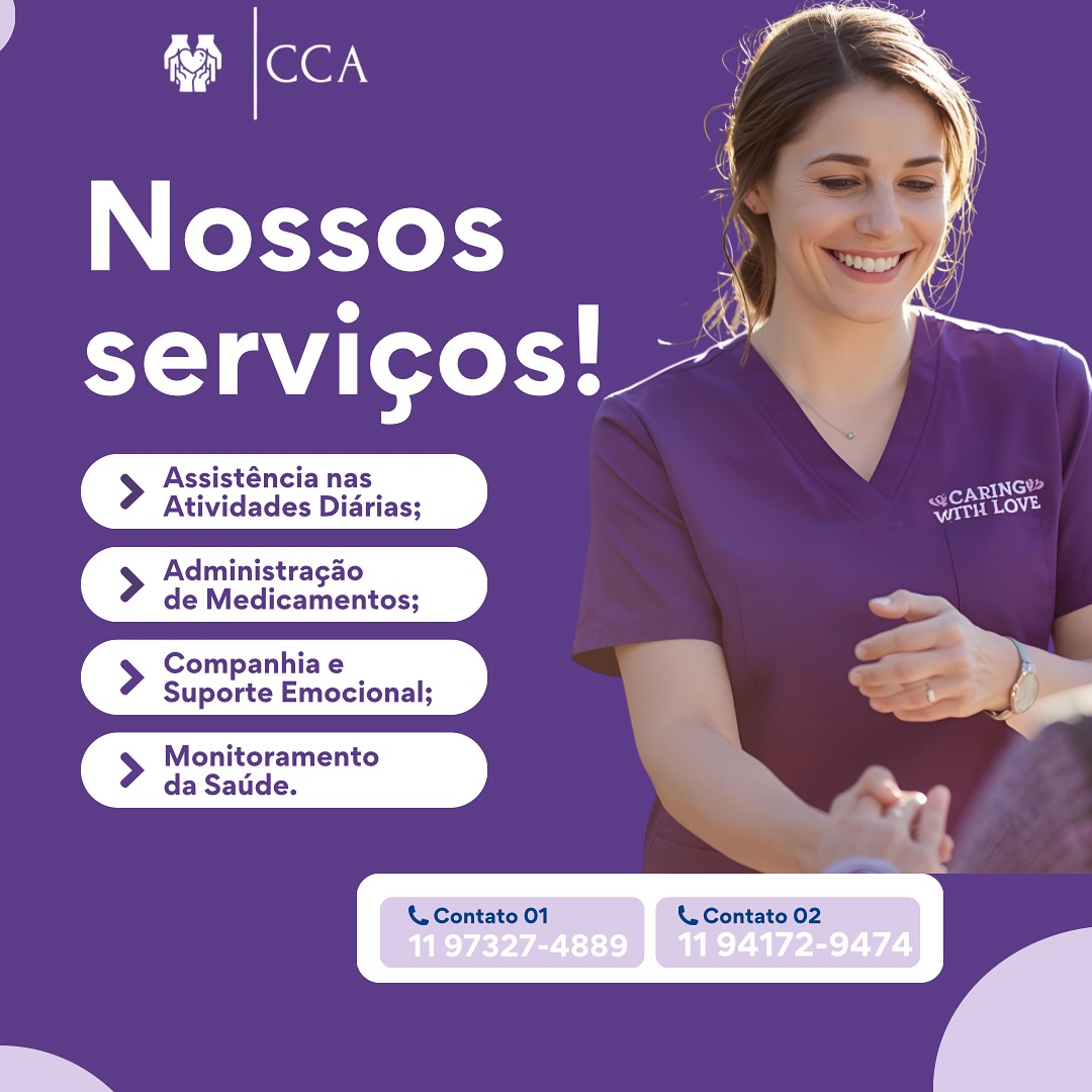 Serviços de cuidador de idosos em Moema e Vila Mariana - Cuidar com Amor