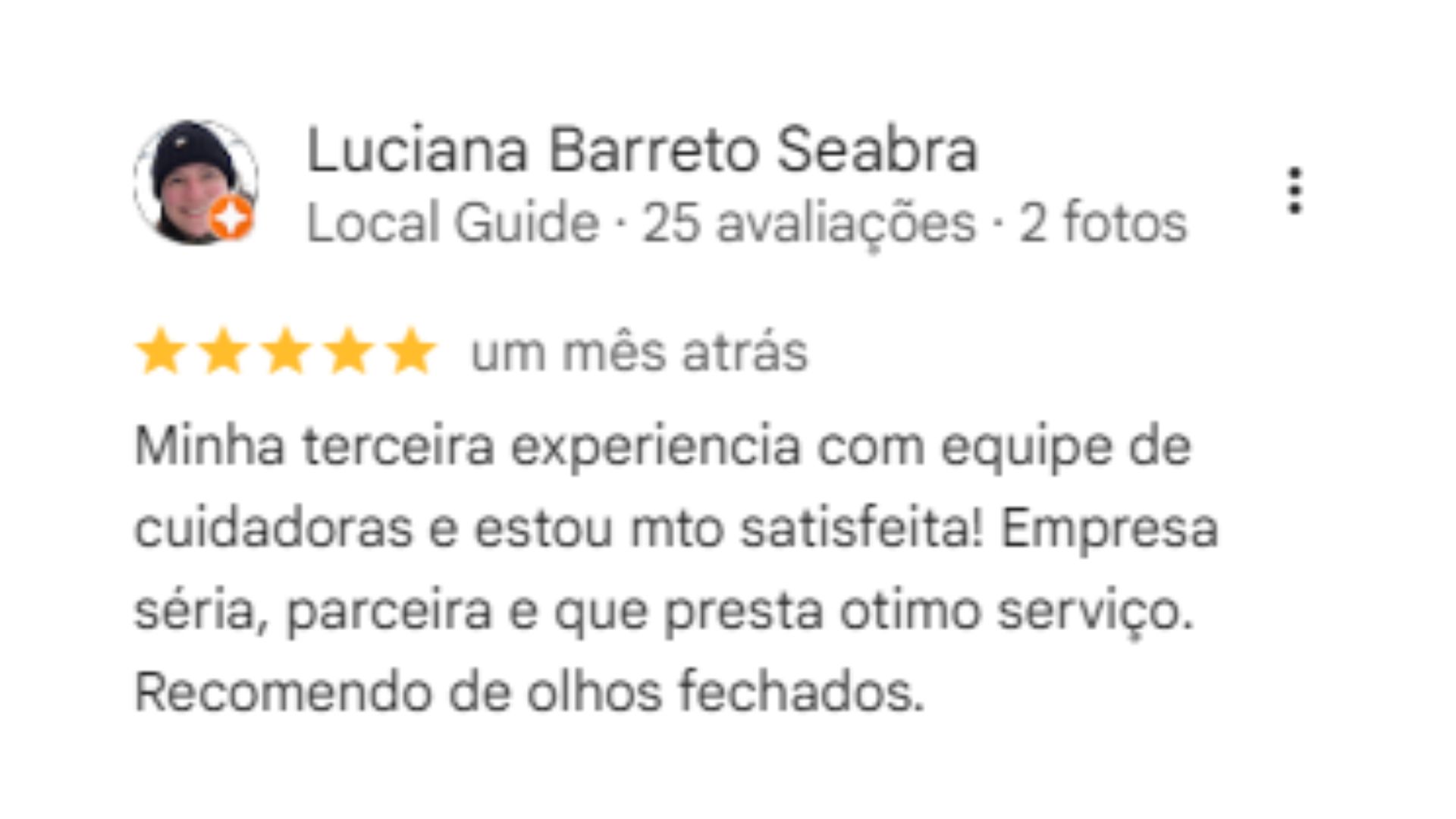 Avaliação no Google 3